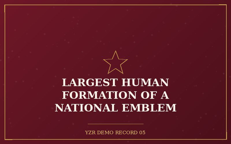 Largest Human Formation Of A National Emblem
